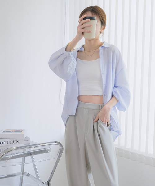 RU.TI.LE(ルチル)の「【RU.TI.LE】タックヘムシャツ(シャツ/ブラウス・レディース・ホワイト/ライトブルー/ブラック/イエロー・MEDIUM)」の21枚目の写真
