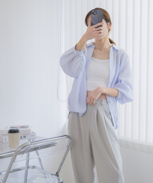 RU.TI.LE(ルチル)の「【RU.TI.LE】タックヘムシャツ(シャツ/ブラウス・レディース・ホワイト/ライトブルー/ブラック/イエロー・MEDIUM)」の22枚目の写真