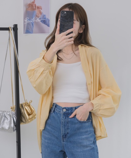 RU.TI.LE(ルチル)の「【RU.TI.LE】タックヘムシャツ(シャツ/ブラウス・レディース・ホワイト/ライトブルー/ブラック/イエロー・MEDIUM)」の5枚目の写真