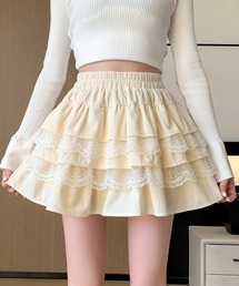 WESTSEA（ウエストシー）の「フリル レース付 ティアードスカート ミニ（スカート）」