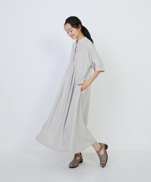 LOISIR（ロワズィール）の「エステルリネンヘリンボーンAラインワンピース（ワンピース・レディース・チェック・FREE）」の6枚目の写真