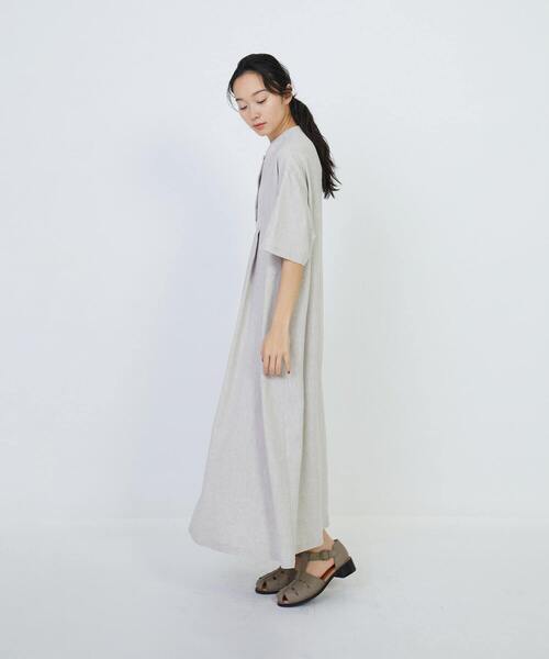 LOISIR（ロワズィール）の「エステルリネンヘリンボーンAラインワンピース（ワンピース・レディース・チェック・FREE）」の7枚目の写真