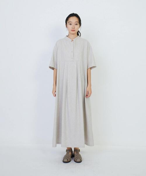 LOISIR（ロワズィール）の「エステルリネンヘリンボーンAラインワンピース（ワンピース・レディース・チェック・FREE）」の9枚目の写真