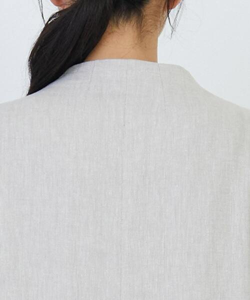 LOISIR（ロワズィール）の「エステルリネンヘリンボーンAラインワンピース（ワンピース・レディース・チェック・FREE）」の13枚目の写真