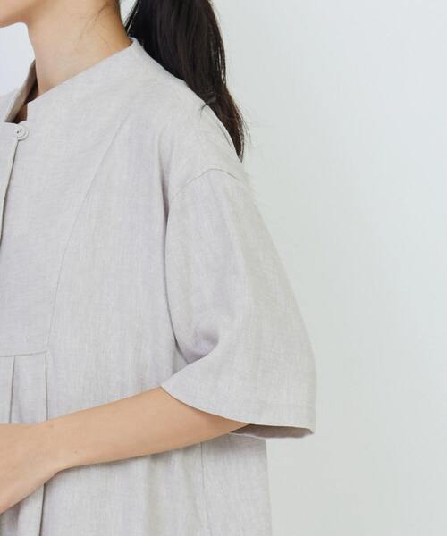 LOISIR（ロワズィール）の「エステルリネンヘリンボーンAラインワンピース（ワンピース・レディース・チェック・FREE）」の14枚目の写真