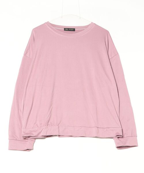 FREE STYLISTS(フリー スタイリスト)の「ゆったりサイズロングスリーブTシャツ(Tシャツ/カットソー・レディース・カーキ/パープル/マスタード/オレンジ/グリーン・FREE)」の8枚目の写真