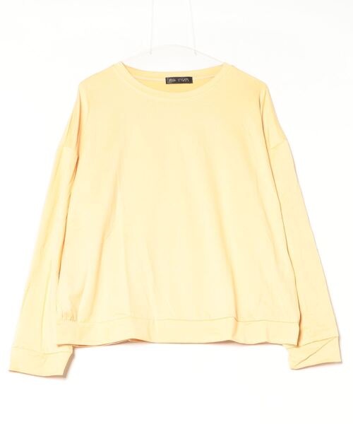 FREE STYLISTS(フリー スタイリスト)の「ゆったりサイズロングスリーブTシャツ(Tシャツ/カットソー・レディース・カーキ/パープル/マスタード/オレンジ/グリーン・FREE)」の7枚目の写真
