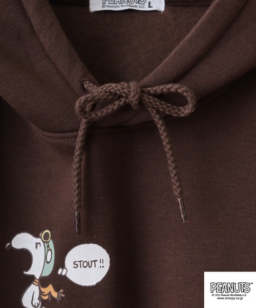 PEANUTS（ピーナッツ）の「PEANUTSランダム柄プルパーカー（パーカー・メンズ・ダークブラウン/アイボリー/ピンクベージュ・S/M/L）」の8枚目の写真