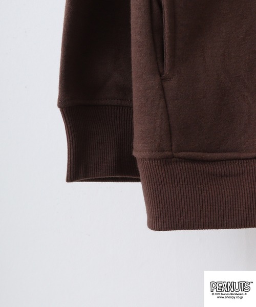 PEANUTS（ピーナッツ）の「PEANUTSランダム柄プルパーカー（パーカー・メンズ・ダークブラウン/アイボリー/ピンクベージュ・S/M/L）」の14枚目の写真