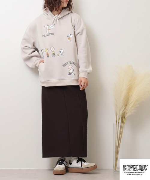 PEANUTS（ピーナッツ）の「PEANUTSランダム柄プルパーカー（パーカー・メンズ・ダークブラウン/アイボリー/ピンクベージュ・S/M/L）」の20枚目の写真