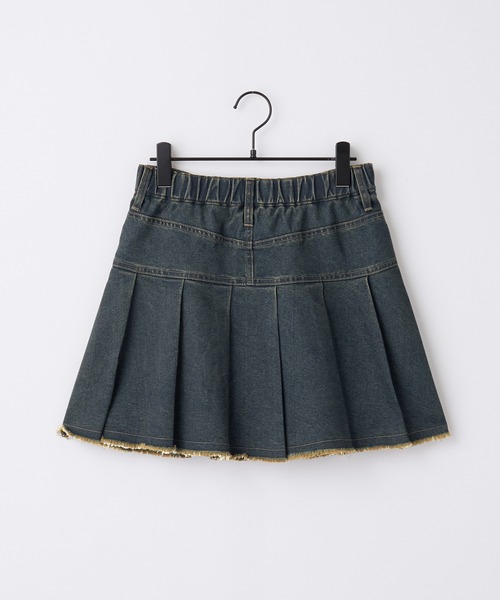 DT♪ 1NUAGE ラインストーン付きデニムスカート 関税込 独自の雰囲気を演出。刺繍デニムスカート。ラインストーン装飾