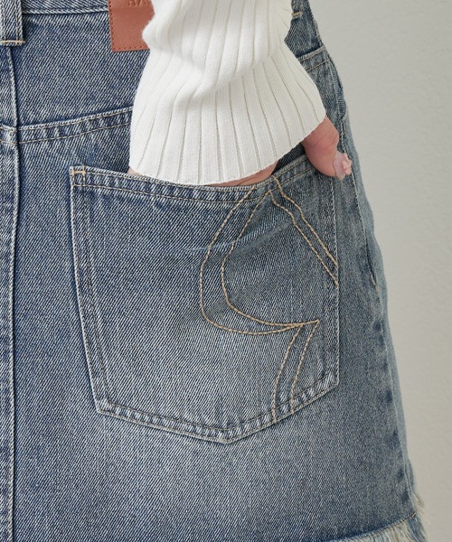 RAY CASSIN(レイカズン)の「ピグメントデニムミニスカート(デニムスカート・レディース・ブラウン・M)」の15枚目の写真