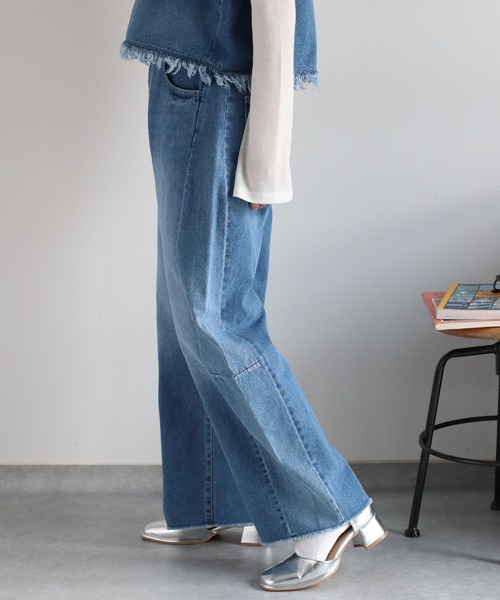 cepo（セポ）の「〈セットアップ対応〉デニムバレルレッグパンツ（デニムパンツ・レディース・ブルー系2/ブルー系3・S/M/L）」の4枚目の写真