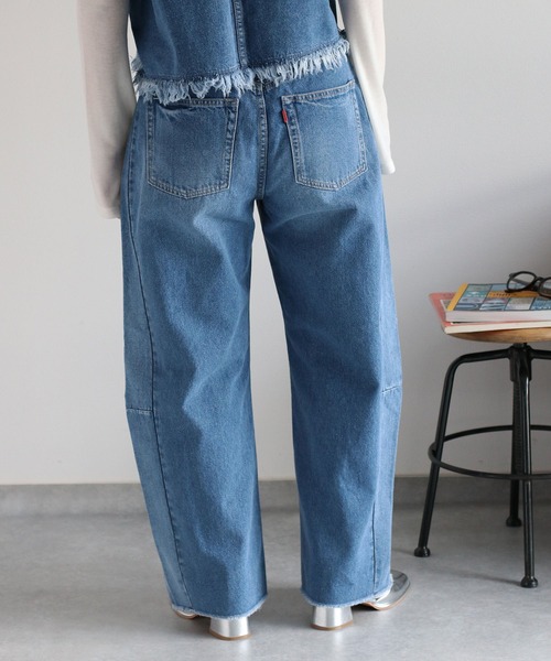 cepo（セポ）の「〈セットアップ対応〉デニムバレルレッグパンツ（デニムパンツ・レディース・ブルー系2/ブルー系3・S/M/L）」の5枚目の写真
