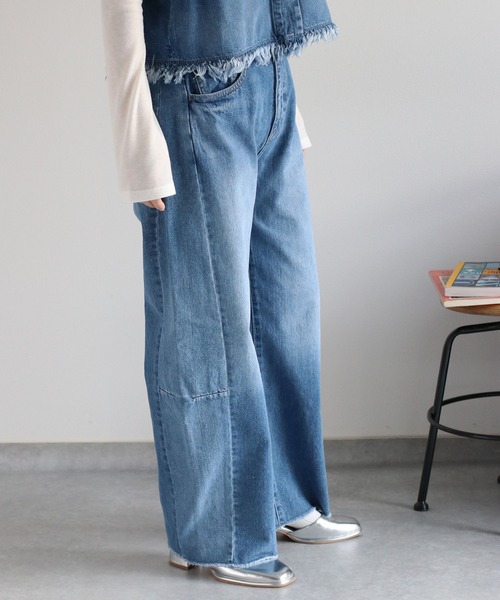 cepo（セポ）の「〈セットアップ対応〉デニムバレルレッグパンツ（デニムパンツ・レディース・ブルー系2/ブルー系3・S/M/L）」の6枚目の写真