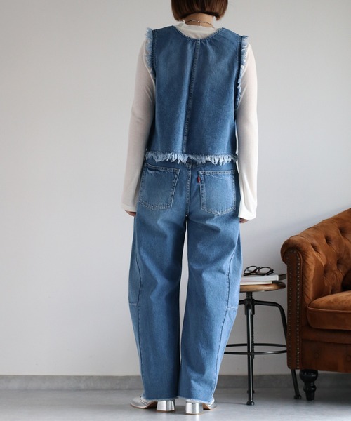 cepo（セポ）の「〈セットアップ対応〉デニムバレルレッグパンツ（デニムパンツ・レディース・ブルー系2/ブルー系3・S/M/L）」の10枚目の写真