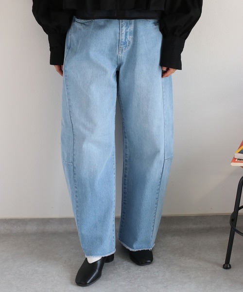 cepo（セポ）の「〈セットアップ対応〉デニムバレルレッグパンツ（デニムパンツ・レディース・ブルー系2/ブルー系3・S/M/L）」の16枚目の写真