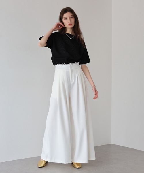 ◼️wee9s 新品未使用　ホワイト　サイズ1 レースパンツ◼️ WEE9S | vintage like lace pants / ヴィンテージライクレース