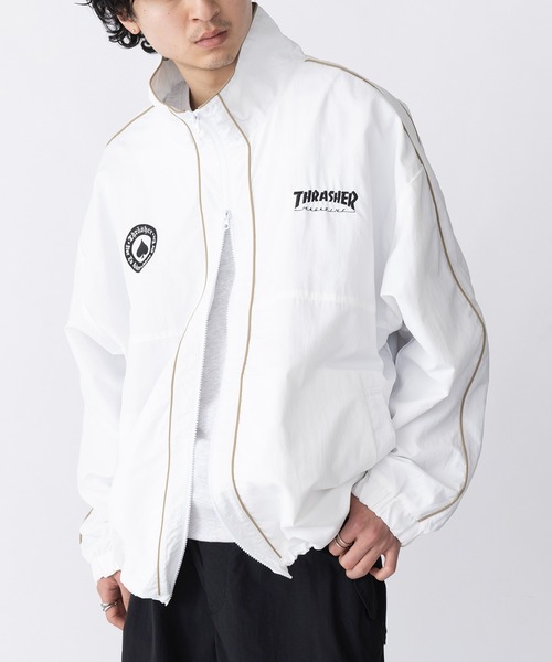 THRASHER（スラッシャー）の「【THRASHER】ナイロンタスラン パイピングブルゾン 017270（ブルゾン・メンズ・ブラック/ホワイト・M/L/LL）」の6枚目の写真