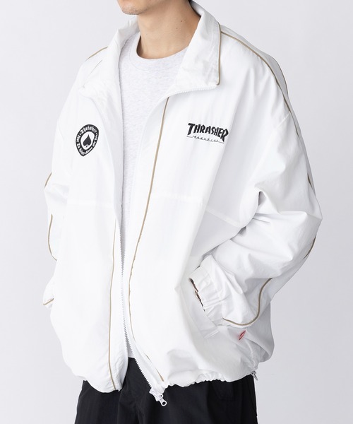 THRASHER（スラッシャー）の「【THRASHER】ナイロンタスラン パイピングブルゾン 017270（ブルゾン・メンズ・ブラック/ホワイト・M/L/LL）」の8枚目の写真