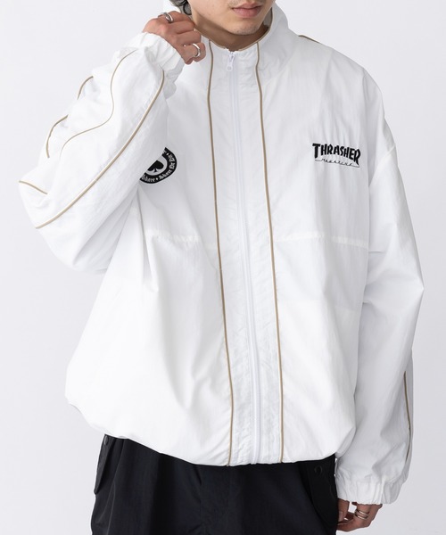 THRASHER（スラッシャー）の「【THRASHER】ナイロンタスラン パイピングブルゾン 017270（ブルゾン・メンズ・ブラック/ホワイト・M/L/LL）」の3枚目の写真