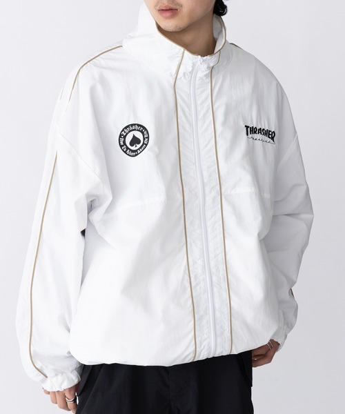 THRASHER（スラッシャー）の「【THRASHER】ナイロンタスラン パイピングブルゾン 017270（ブルゾン・メンズ・ブラック/ホワイト・M/L/LL）」の5枚目の写真