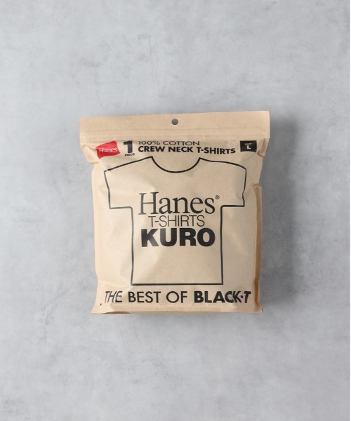HANES（ヘインズ）の「【HANES】「KURO」クルーネックTシャツ（Tシャツ/カットソー・メンズ・ブラック・L/M/S/XL）」の9枚目の写真