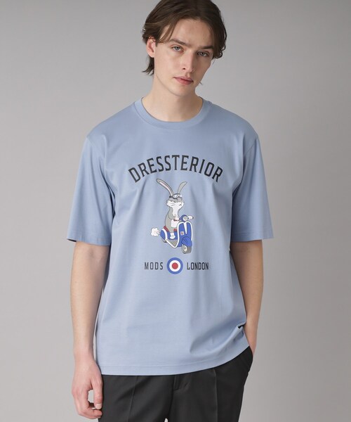 DRESSTERIOR（ドレステリア）の「【接触冷感/抗菌防臭/消臭】ICE CLEAR COTTON ロンドンラビットTシャツ（Tシャツ/カットソー・メンズ・ブラック/ライトブルー/ホワイト/ライトイエロー系・90/91/92/94）」の6枚目の写真