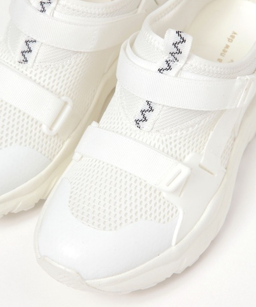 studio CLIP（スタディオクリップ）の「【消臭/抗菌防臭】メッシュベルクロスニーカー（スニーカー・レディース・ブラック/ホワイト・LARGE/MEDIUM）」の14枚目の写真