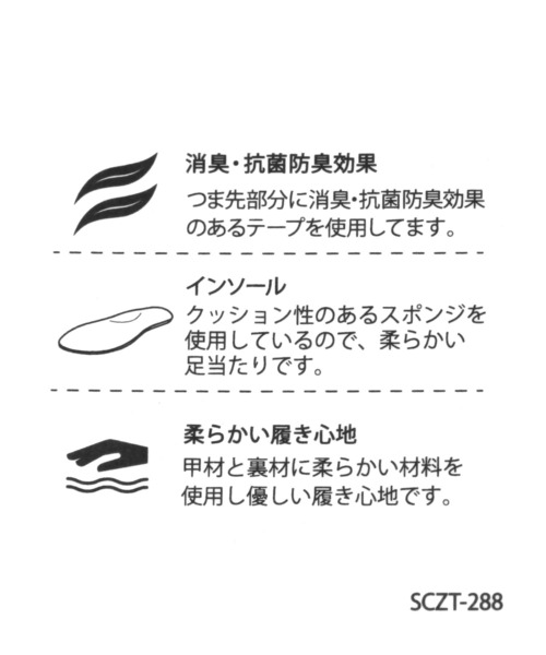 studio CLIP（スタディオクリップ）の「【消臭/抗菌防臭】メッシュベルクロスニーカー（スニーカー・レディース・ブラック/ホワイト・LARGE/MEDIUM）」の12枚目の写真