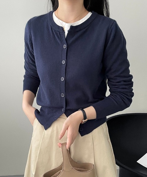 Ritzy(リッツィー)の「9色展開 カーディガン(カーディガン/ボレロ・レディース・ピンク/レッド/アイボリー/ブラック/グレー/ベージュ/モカ/イエロー/ネイビー・FREE)」の1枚目の写真