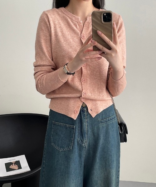 Ritzy(リッツィー)の「9色展開 カーディガン(カーディガン/ボレロ・レディース・ピンク/レッド/アイボリー/ブラック/グレー/ベージュ/モカ/イエロー/ネイビー・FREE)」の8枚目の写真