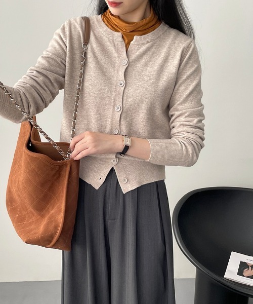 Ritzy(リッツィー)の「9色展開 カーディガン(カーディガン/ボレロ・レディース・ピンク/レッド/アイボリー/ブラック/グレー/ベージュ/モカ/イエロー/ネイビー・FREE)」の22枚目の写真