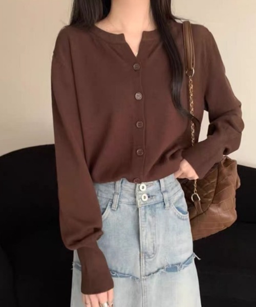 Ritzy(リッツィー)の「9色展開 カーディガン(カーディガン/ボレロ・レディース・ピンク/レッド/アイボリー/ブラック/グレー/ベージュ/モカ/イエロー/ネイビー・FREE)」の17枚目の写真