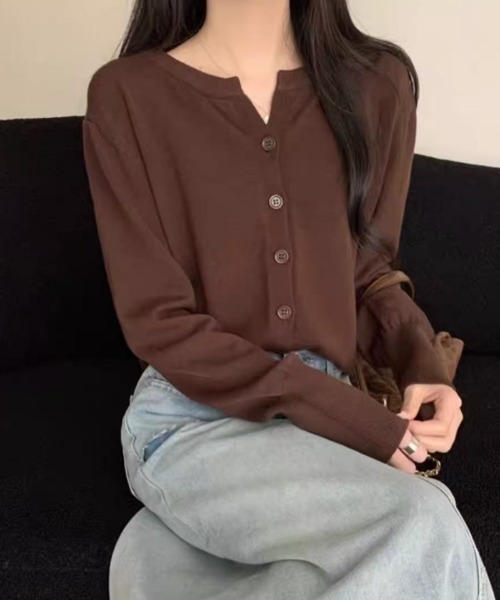 Ritzy(リッツィー)の「9色展開 カーディガン(カーディガン/ボレロ・レディース・ピンク/レッド/アイボリー/ブラック/グレー/ベージュ/モカ/イエロー/ネイビー・FREE)」の16枚目の写真