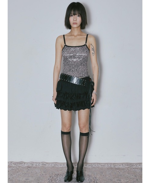 キャミソール A'GEM/9 × .kom 「NIIER NOR/ニーアノア」 ANGEL ROSE SLEEVELESS/エンジェルローズ ノースリ A'GEM/9 × .kom 『NIIER NOR/ニーアノア』 ANGEL ROSE