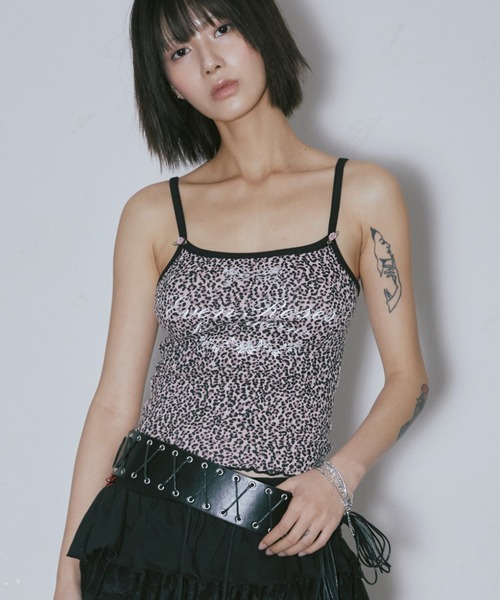 キャミソール A'GEM/9 × .kom 「NIIER NOR/ニーアノア」 ANGEL ROSE SLEEVELESS/エンジェルローズ ノースリ A'GEM/9 × .kom 『NIIER NOR/ニーアノア』 ANGEL ROSE