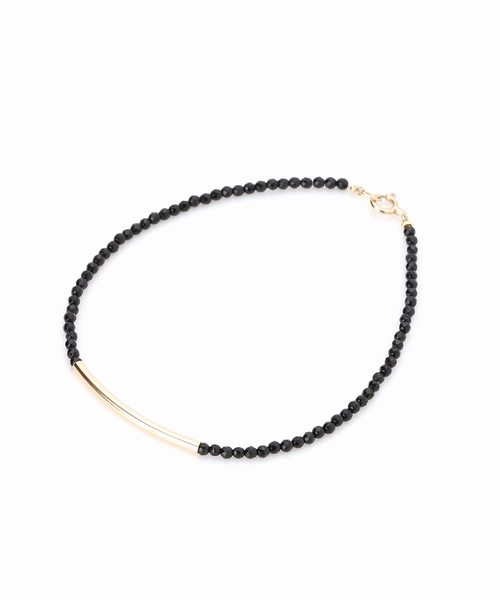 Lilas（リラ）の「ゴールドパイプオニキスブレスレット K10（ブレスレット・レディース・ゴールド・FREE）」の12枚目の写真