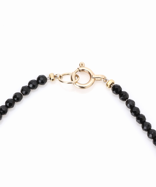 Lilas（リラ）の「ゴールドパイプオニキスブレスレット K10（ブレスレット・レディース・ゴールド・FREE）」の2枚目の写真