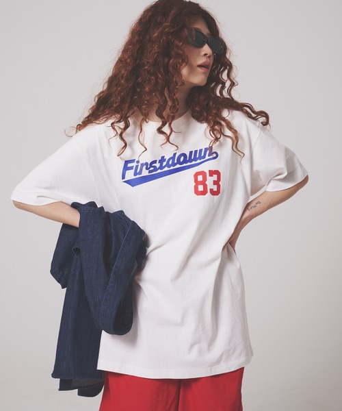 FIRST DOWN(ファーストダウン)の「ショートスリーブ Tシャツ コットンジャージ #2(Tシャツ/カットソー・メンズ・レッド/ホワイト/ブルー・L/M/XL)」の1枚目の写真