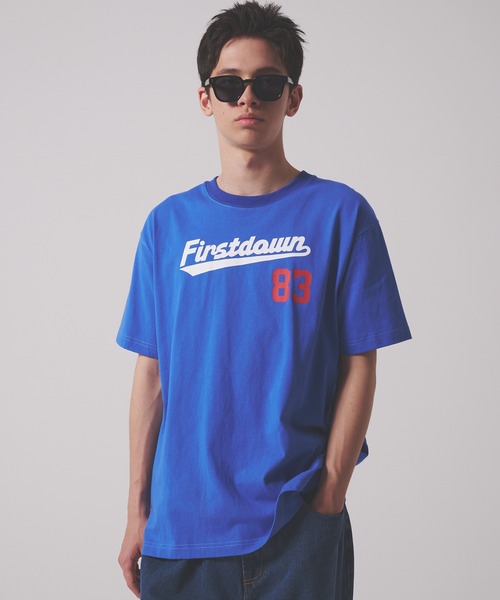 FIRST DOWN(ファーストダウン)の「ショートスリーブ Tシャツ コットンジャージ #2(Tシャツ/カットソー・メンズ・レッド/ホワイト/ブルー・L/M/XL)」の2枚目の写真