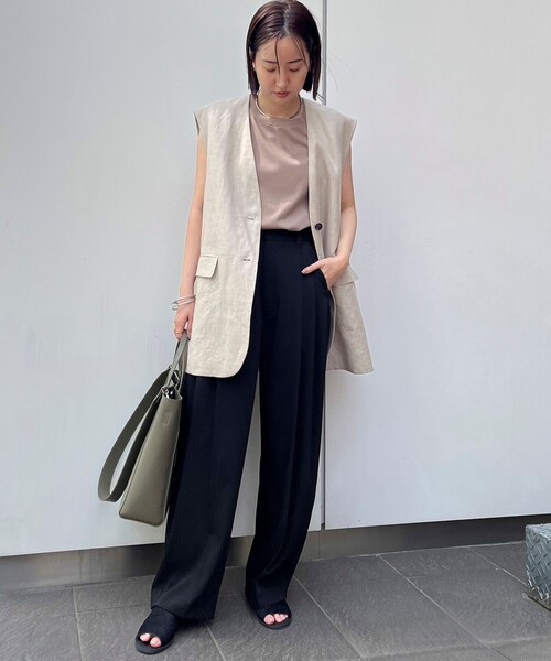 RONEL(ロネル)の「カーブパンツ(NEW)(その他パンツ・レディース・ブラック/ダークグリーン/ベージュ・M/L/S)」の4枚目の写真