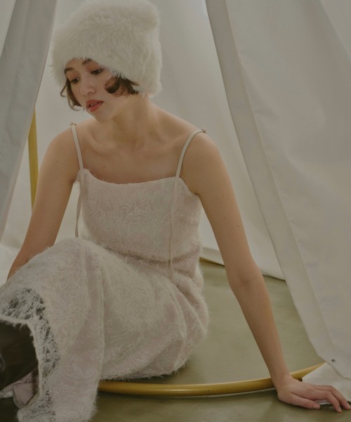 NOTREemor（ノートルエモア）の「mohair lace camisole dress（ワンピース・レディース・オフホワイト/ブラック・SMALL/MEDIUM）」の2枚目の写真