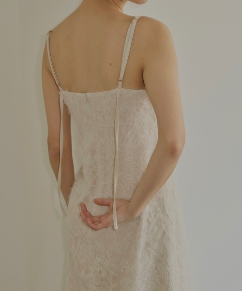 NOTREemor（ノートルエモア）の「mohair lace camisole dress（ワンピース・レディース・オフホワイト/ブラック・SMALL/MEDIUM）」の4枚目の写真
