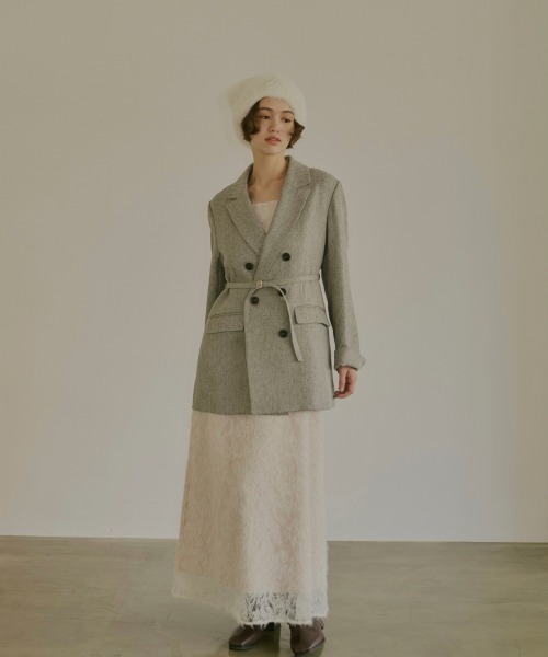 NOTREemor（ノートルエモア）の「mohair lace camisole dress（ワンピース・レディース・オフホワイト/ブラック・SMALL/MEDIUM）」の12枚目の写真