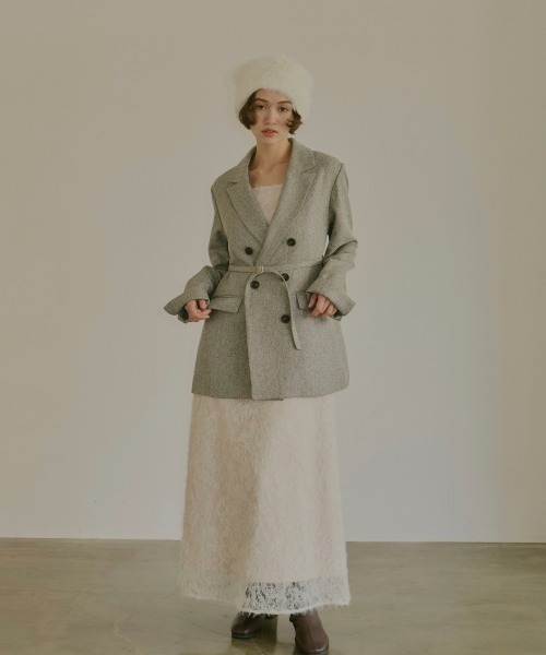 NOTREemor（ノートルエモア）の「mohair lace camisole dress（ワンピース・レディース・オフホワイト/ブラック・SMALL/MEDIUM）」の13枚目の写真