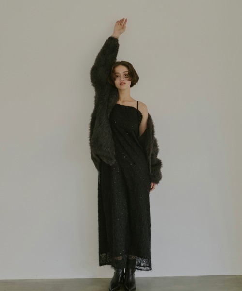 NOTREemor（ノートルエモア）の「mohair lace camisole dress（ワンピース・レディース・オフホワイト/ブラック・SMALL/MEDIUM）」の16枚目の写真