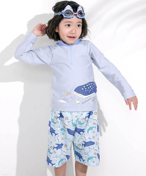 SLAP SLIP（スラップスリップ）の「【お揃い】はたらくくるまうみのいきものフルーツ総柄パンツ型スイムウェア(90~130cm)（水着・キッズ・ホワイト系その他2/イエロー系その他/ブルー系その他・90cm/100cm/110cm/120cm/130cm）」の7枚目の写真