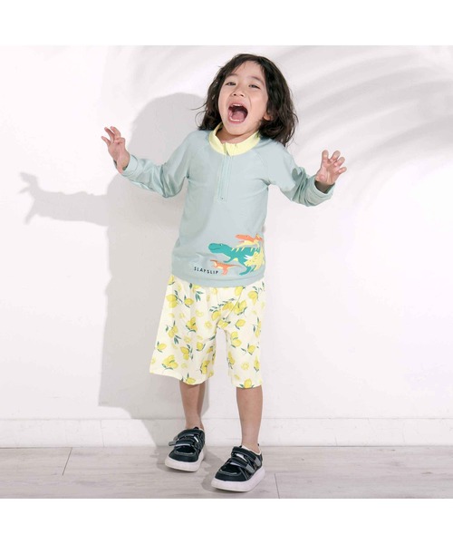 SLAP SLIP（スラップスリップ）の「【お揃い】はたらくくるまうみのいきものフルーツ総柄パンツ型スイムウェア(90~130cm)（水着・キッズ・ホワイト系その他2/イエロー系その他/ブルー系その他・90cm/100cm/110cm/120cm/130cm）」の5枚目の写真