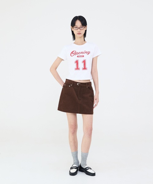 Opening Project（オープニングプロジェクト）の「Opening Project／クロップド11TEE（Tシャツ/カットソー・レディース・ホワイト/ネイビー・SMALL/MEDIUM）」の3枚目の写真